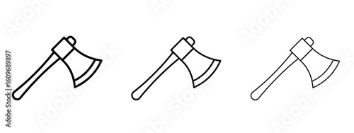 Axe icon linear style sign for mobile concept and web design.