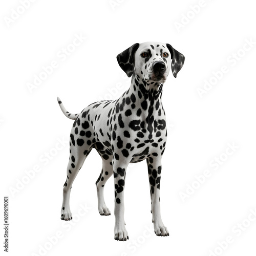 Wallpaper Mural Elegant dalmatian dog isolated on black Torontodigital.ca