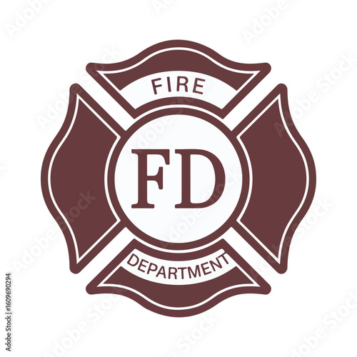 Firefighter logo axe element modern design badge style  vector illustration on white background
