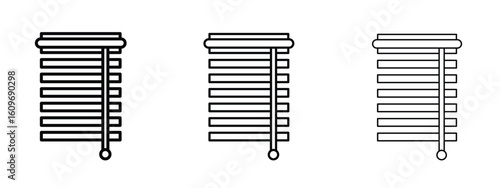 Blinds open icon linear style sign for mobile concept and web design.