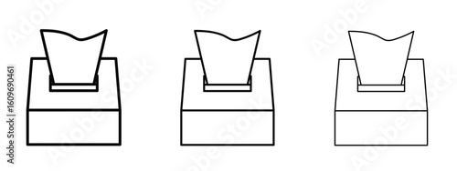 Box tissue icon linear style sign for mobile concept and web design.