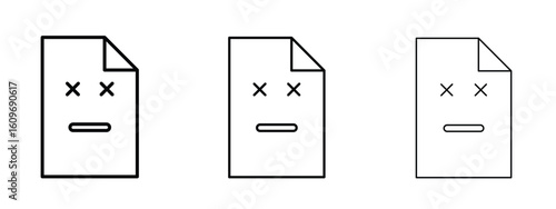 Broken Image icon linear style sign for mobile concept and web design.
