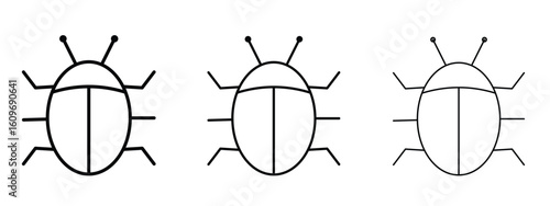 Bugs icon linear style sign for mobile concept and web design.