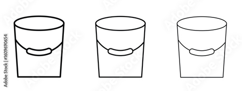 Bucket icon linear style sign for mobile concept and web design.