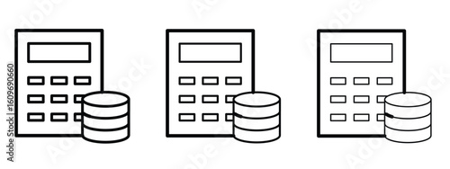 Budget icon linear style sign for mobile concept and web design.