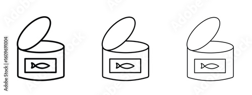 Canned food icon linear style sign for mobile concept and web design.
