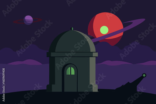 Spooky Abandoned Observatory with a Large Telescope
