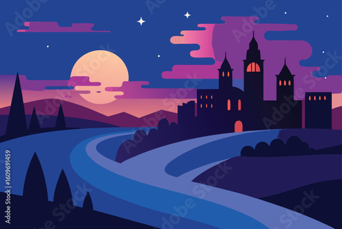 twilight riverside city