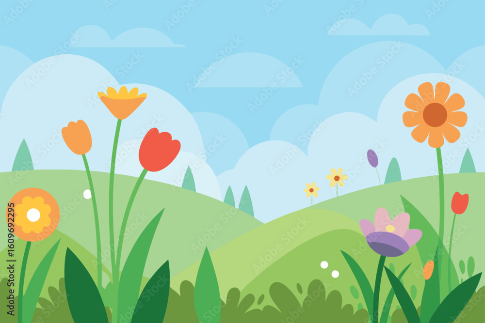 Obraz premium wildflower meadow in soft light