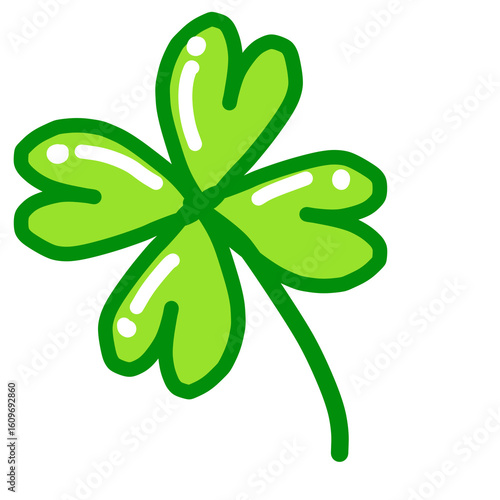 four leaf clover  (drawn using a pencil)