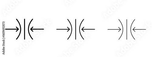 Elastic icon linear style sign for mobile concept and web design.