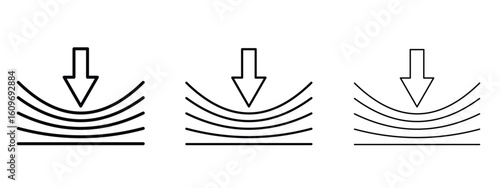 Elastic icon linear style sign for mobile concept and web design.