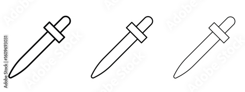 Eye dropper half icon linear style sign for mobile concept and web design.