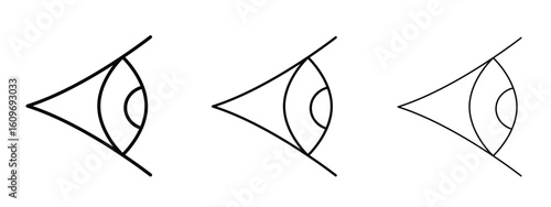 Eye side icon linear style sign for mobile concept and web design.