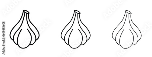Garlic icon linear style sign for mobile concept and web design.