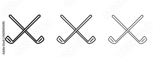 Golf club icon linear style sign for mobile concept and web design.
