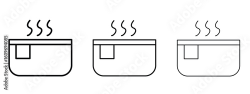 Hot tub icon linear style sign for mobile concept and web design.