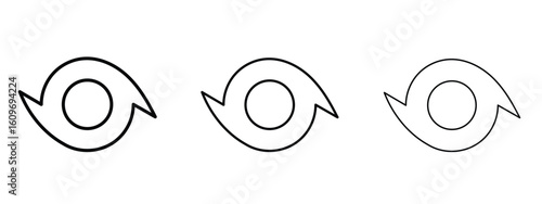 Hurricane icon linear style sign for mobile concept and web design.