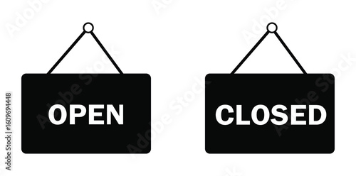 Communicate your business hours with these clear open and closed signs, perfect for retail stores, shops, and service establishments.