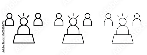 Leadership icon linear style sign for mobile concept and web design.