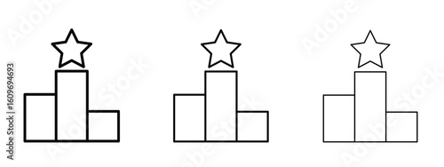 Leaderboard icon linear style sign for mobile concept and web design.