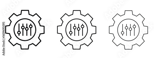 Mass customization icon linear style sign for mobile concept and web design.