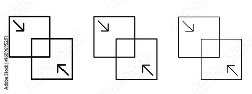 Merge icon linear style sign for mobile concept and web design.