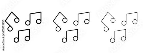 Music icon linear style sign for mobile concept and web design.