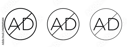 No audio description icon linear style sign for mobile concept and web design.