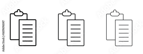Paste icon linear style sign for mobile concept and web design.