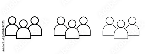 people icon linear style sign for mobile concept and web design.