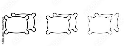 Pillow icon linear style sign for mobile concept and web design.