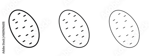 Potato icon linear style sign for mobile concept and web design.