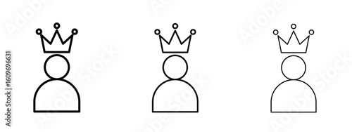 Premium User icon linear style sign for mobile concept and web design.