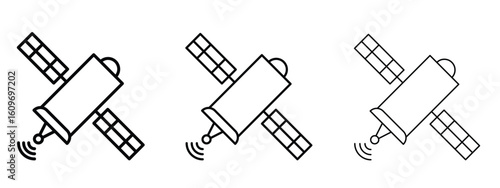 Satellite icon linear style sign for mobile concept and web design.