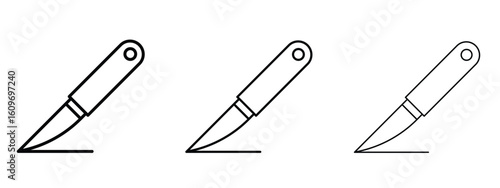 Scalpel path icon linear style sign for mobile concept and web design.