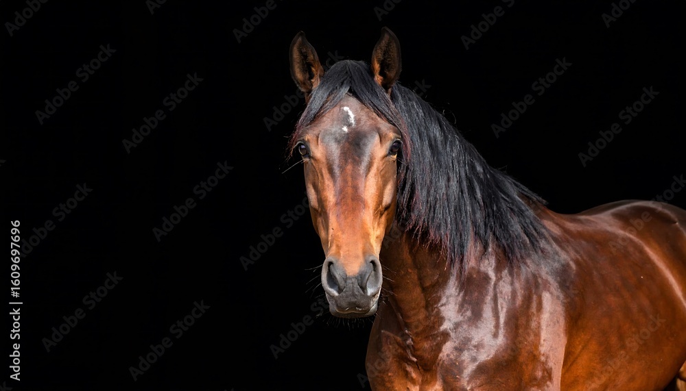 Close-up portrait of a brown horse (1) Close-up portrait of a brown horse (1)
