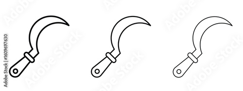 Sickle icon linear style sign for mobile concept and web design.