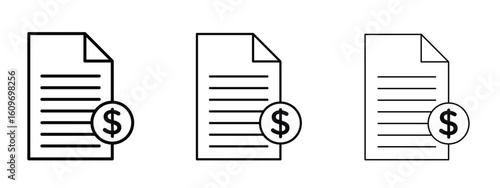 Tax icon linear style sign for mobile concept and web design.