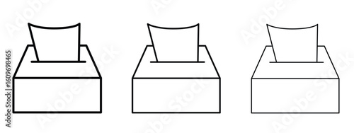 Tissue box icon linear style sign for mobile concept and web design.