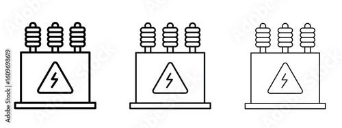 Transformer icon linear style sign for mobile concept and web design.