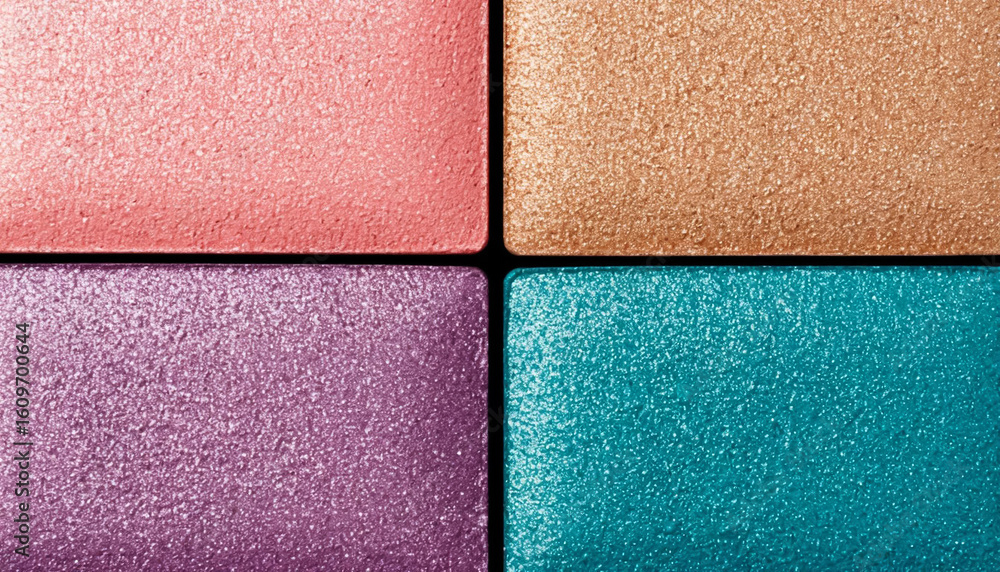 Fototapeta premium Pastel Eyeshadow Palette Soft Matte Makeup Collection