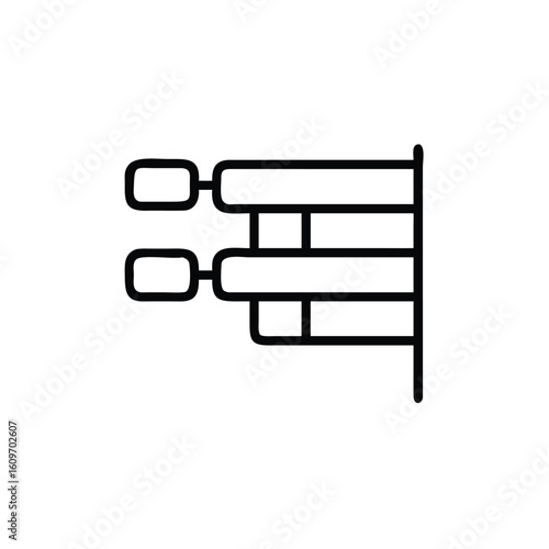 Outline icon segmented customer groups on segmentation