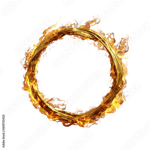 Fire ring creating a mesmerizing visual effect with flames and flickering light