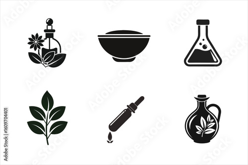 set of icons of spa
