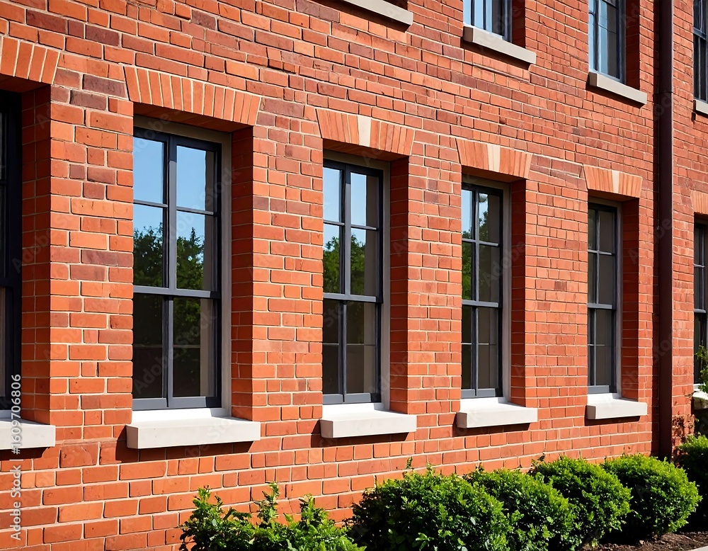 Obraz premium Brick wall with windows