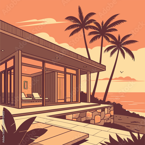 Stunning modern beachfront villa with open plan living showcasing architectural elegance and coastal luxury perfect for upscale real estate and travel promotions
