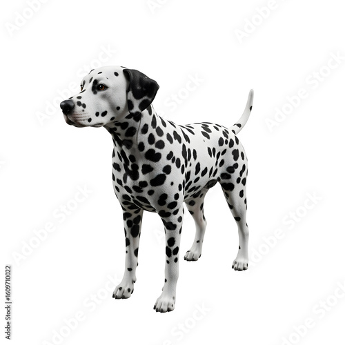 Wallpaper Mural Dalmatian standing on a black background Torontodigital.ca