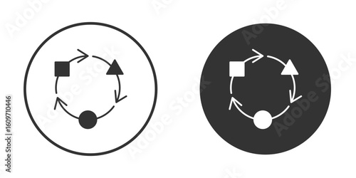 Adaptation icon symbol sign in solid style.
