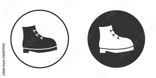 Boot icon symbol sign in solid style.